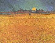 Vincent Van Gogh Sunset : Wheat fields Near Arles oil painting picture wholesale